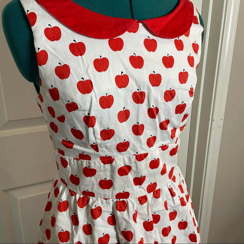 Apple Peter Pan Collar Skater Dress